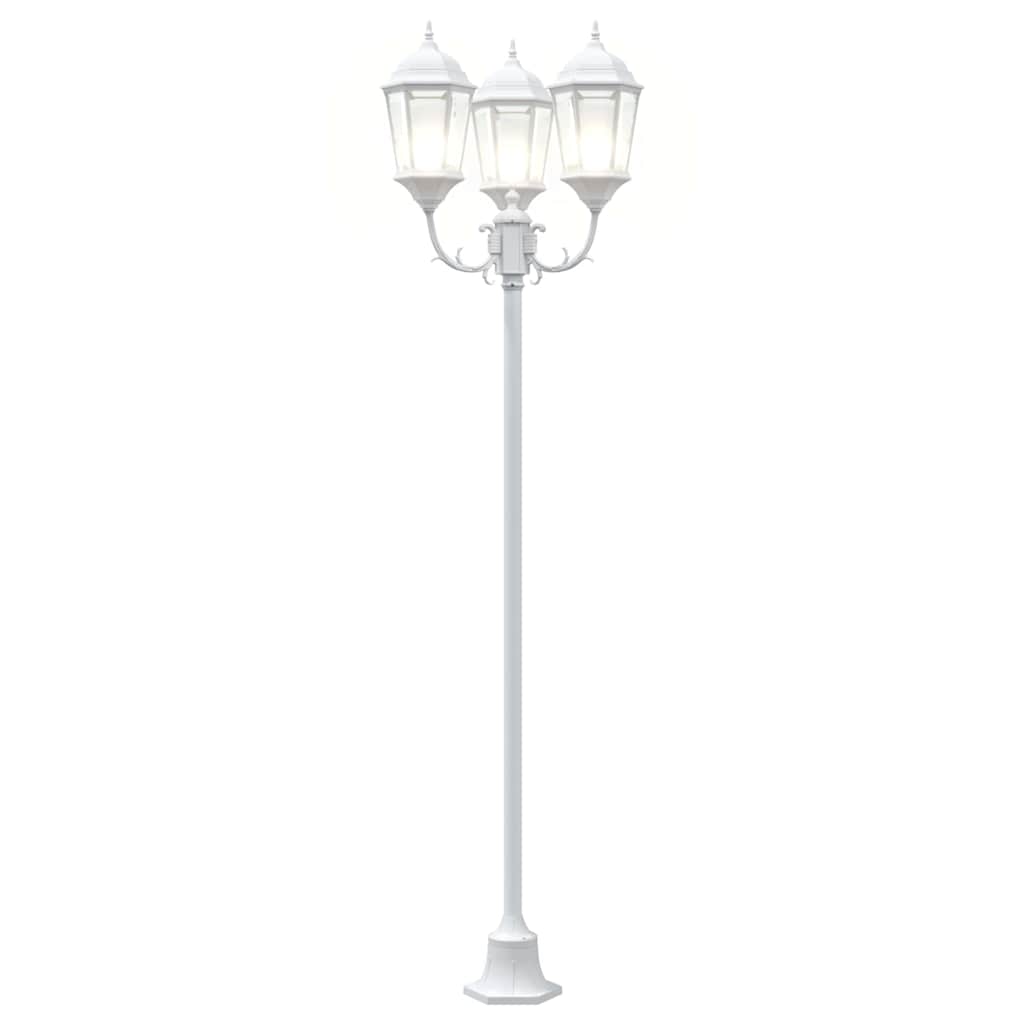 Dārza lampa Balta Alumīnijs un Stikls