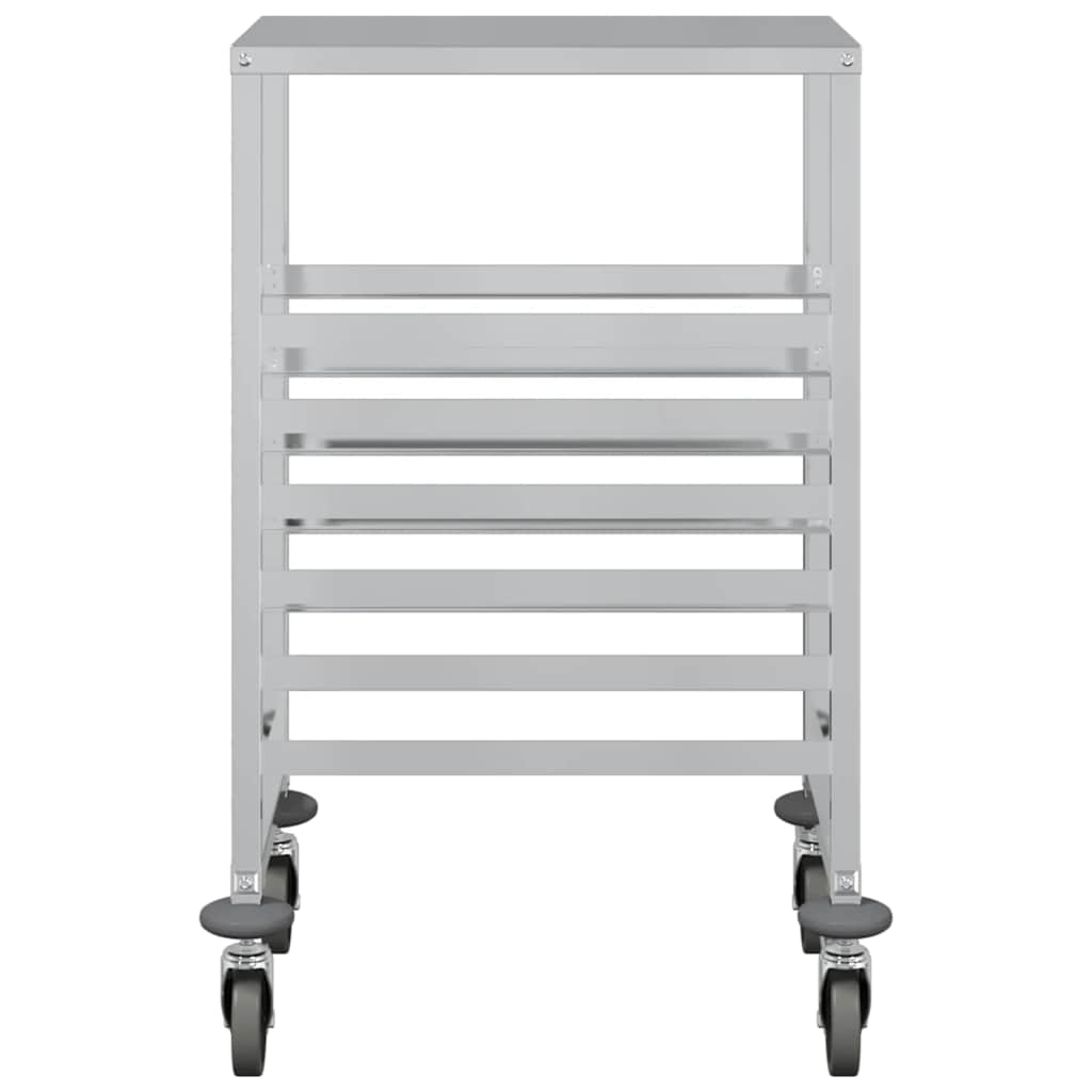 Padėklų vežimėlis su 6 GN konteineriais, 39x55x87 cm, nerūdijantis plienas