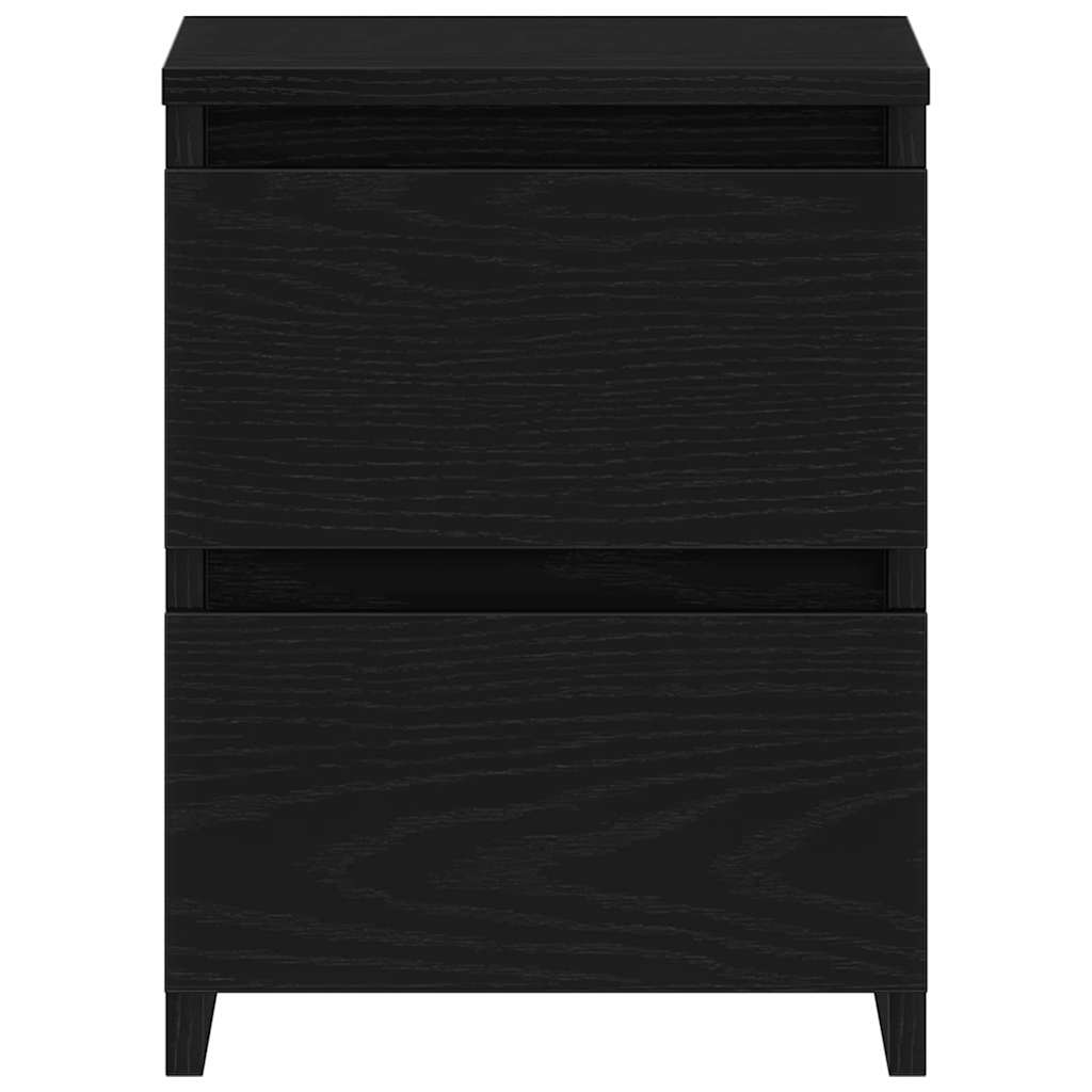 Naktsskapītis ar atvilktni, melns ozolkoks, 30 x 30 x 40 cm