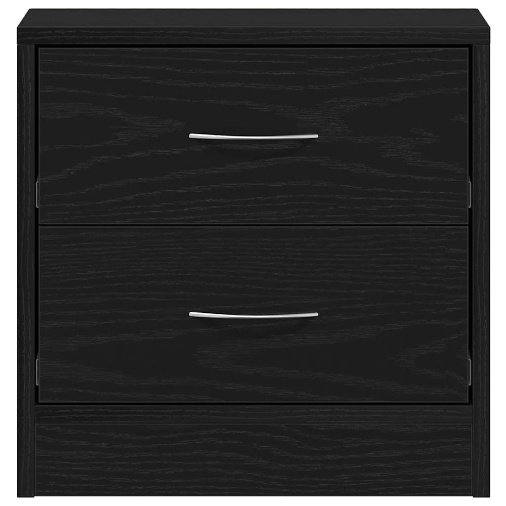 Bedside table, black oak, 40x30x40cm, engineered wood