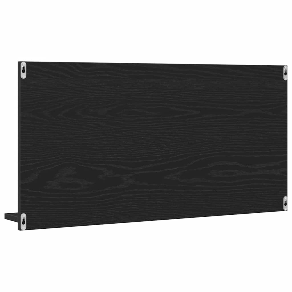 Vonios spintelė su veidrodžiu, juodo ąžuolo spalvos, 90x11x45 cm, inžinerinė mediena