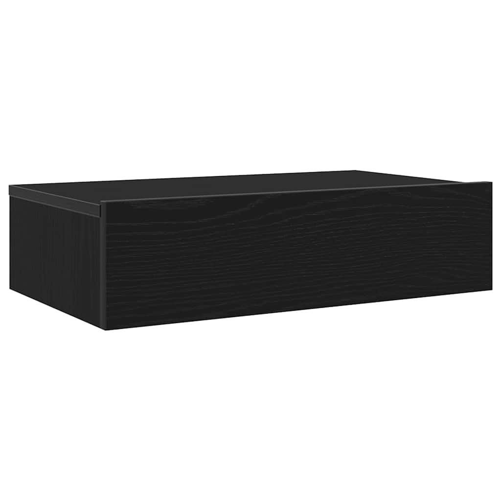 TV cabinet with LED lights, black oak, 60x35x15.5 cm