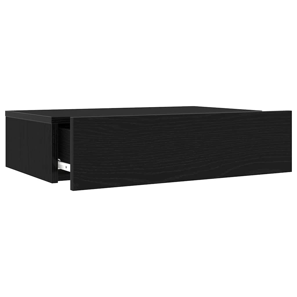 TV cabinet with LED lights, black oak, 60x35x15.5 cm