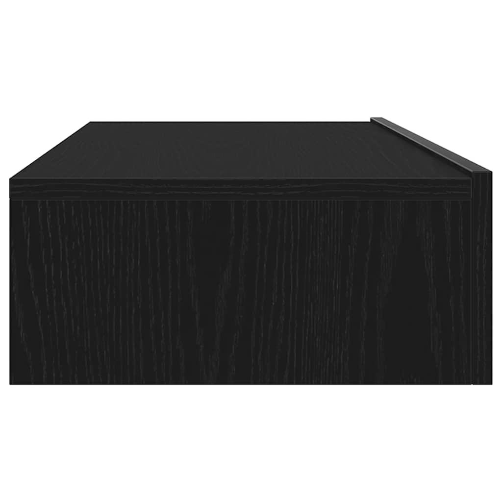 TV cabinet with LED lights, black oak, 60x35x15.5 cm