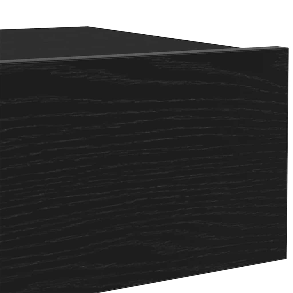 TV cabinet with LED lights, black oak, 60x35x15.5 cm