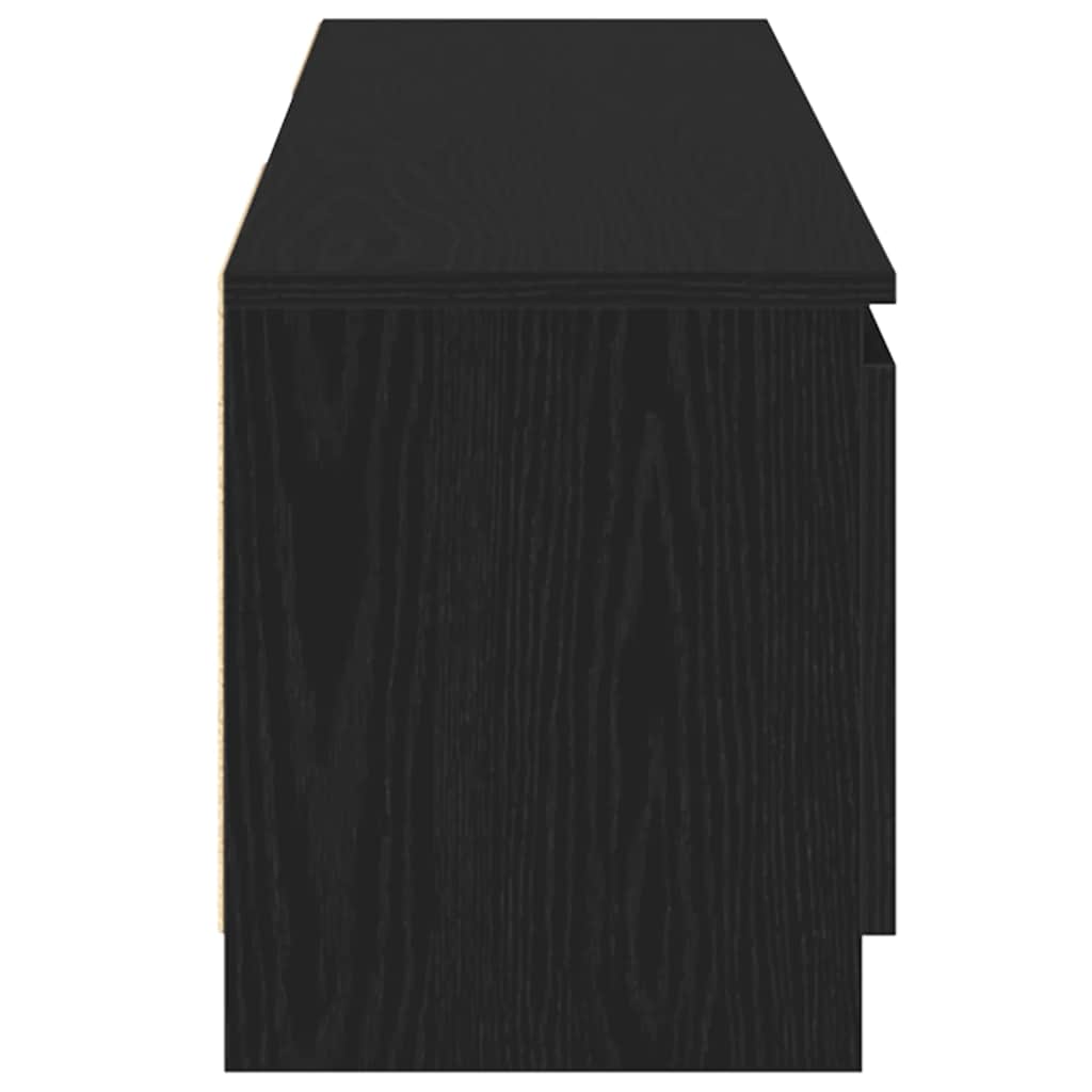TV spintelė su LED lemputėmis, juodo ąžuolo spalvos, 120x30x36 cm, inžinerinė mediena