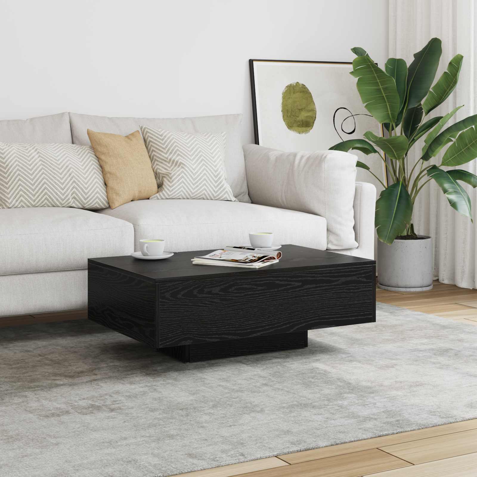 Coffee table Black oak 85 x 55 x 31 cm
