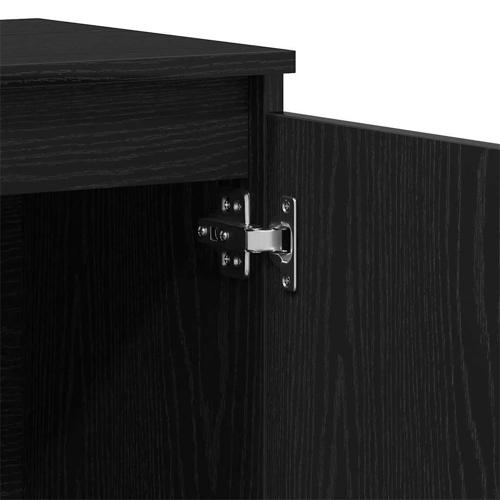 Sideboard with drawers Black 102 x 35 x 60 cm Engineered wood