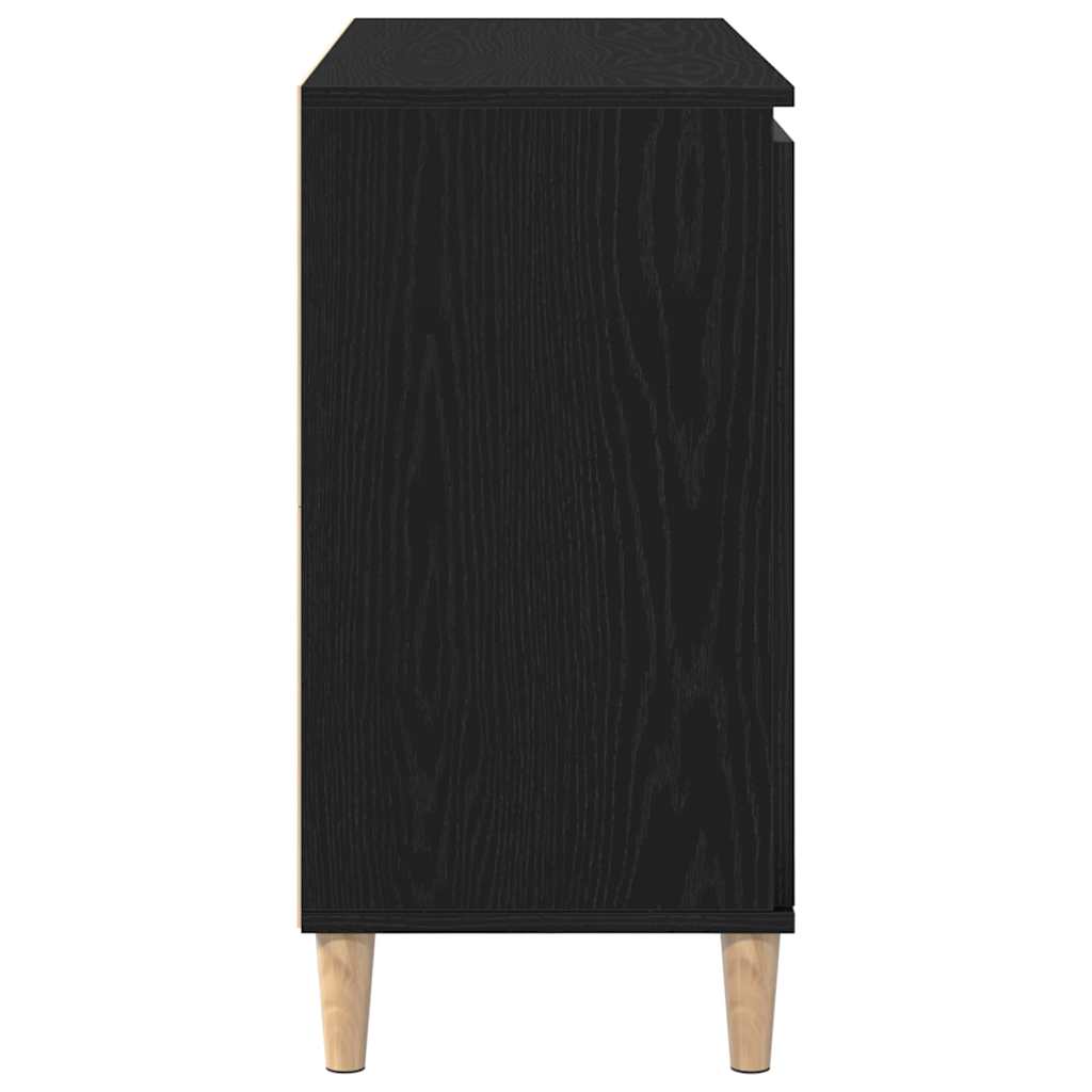 Sideboard with drawers Black 102 x 35 x 60 cm Engineered wood