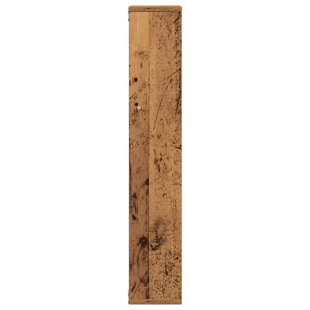 Sieninė lentyna, senovinė mediena, 36x16x90cm, inžinerinė mediena