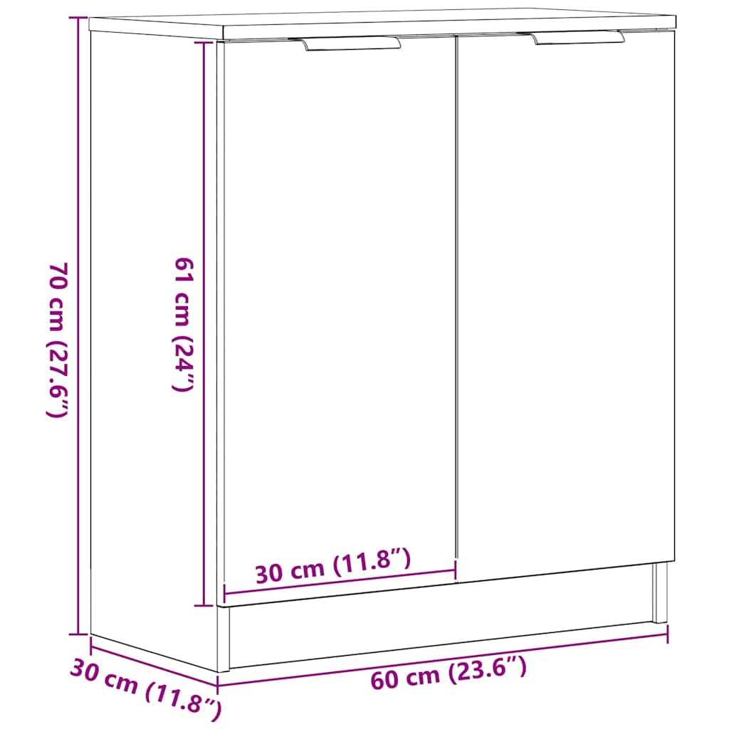 Kabalas Juoda 60 x 30 x 70 cm Apdirbta mediena