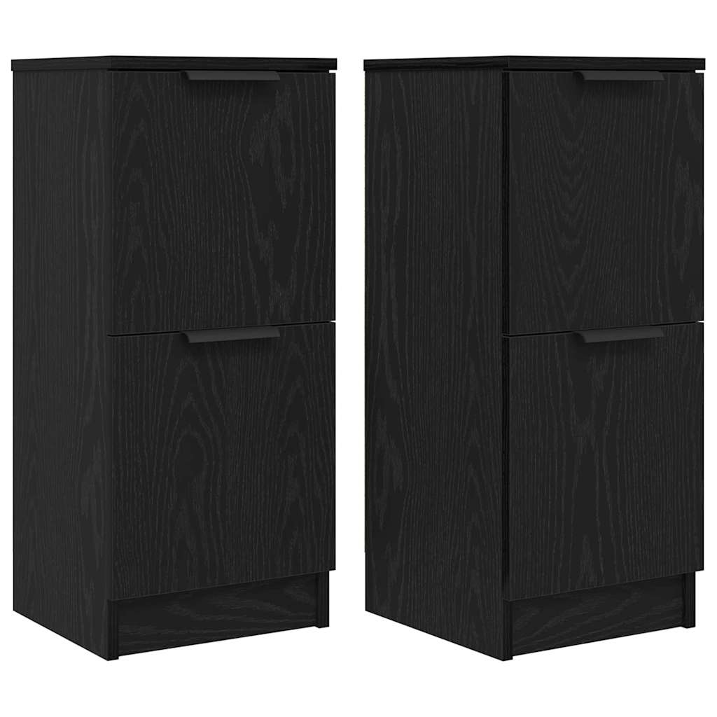 Kabalas 2 pcs juoda ąžuolo 30 x 30 x 70 cm Apdirbta mediena