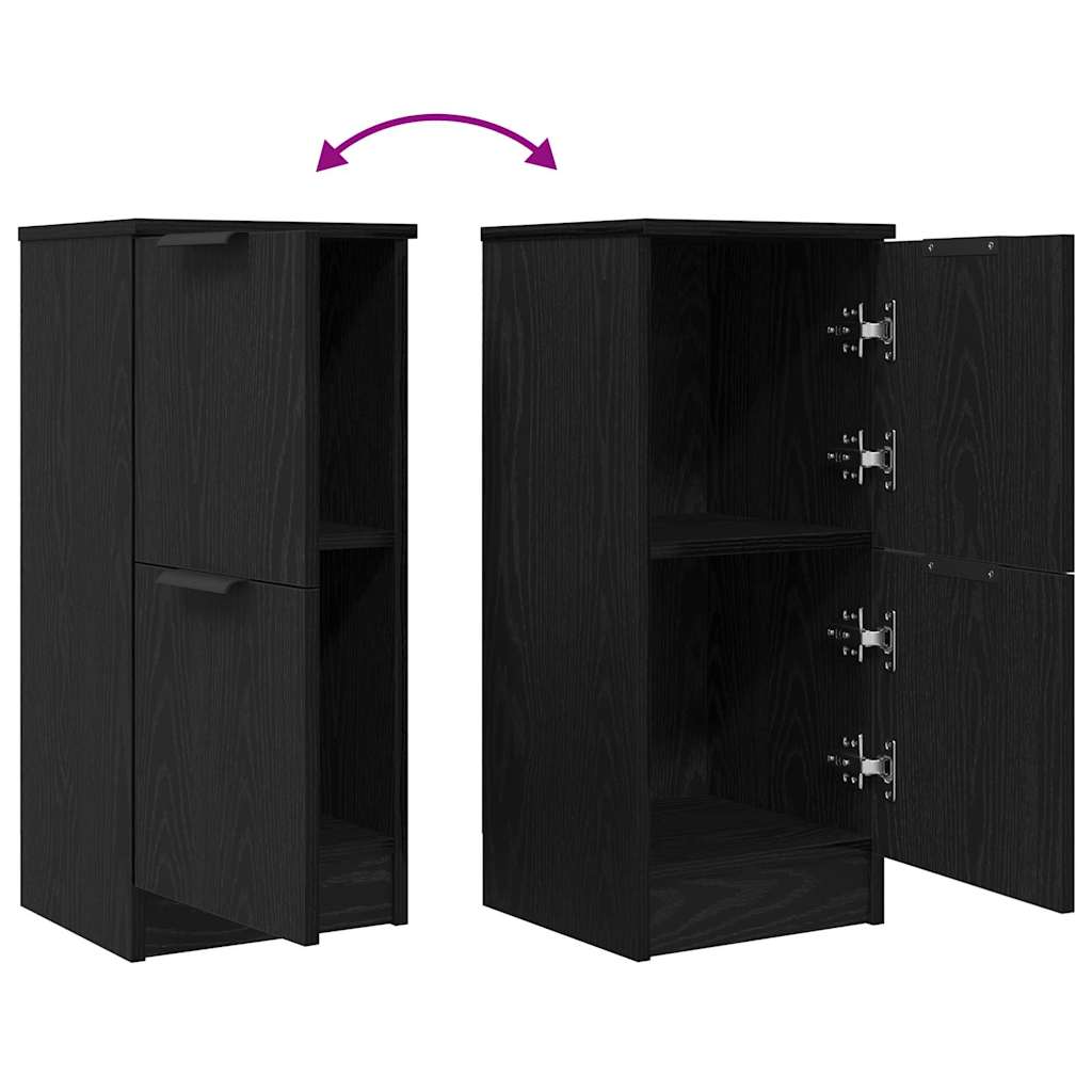 Kabalas 2 pcs juoda ąžuolo 30 x 30 x 70 cm Apdirbta mediena