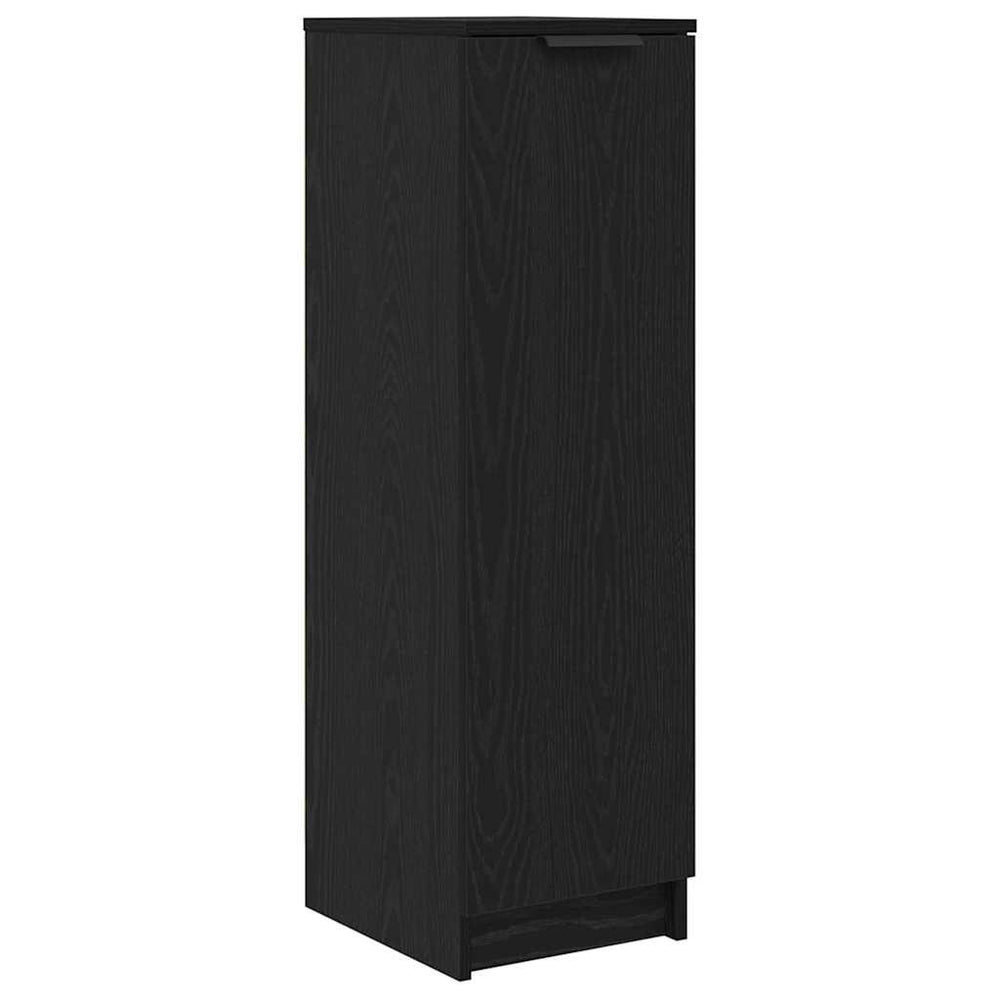 Shoe cabinet black oak 29.5 x 35 x 101 cm Engineered wood
