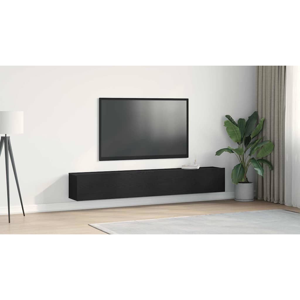 TV skapis 2 gab. melns 100 x 30 x 30 cm