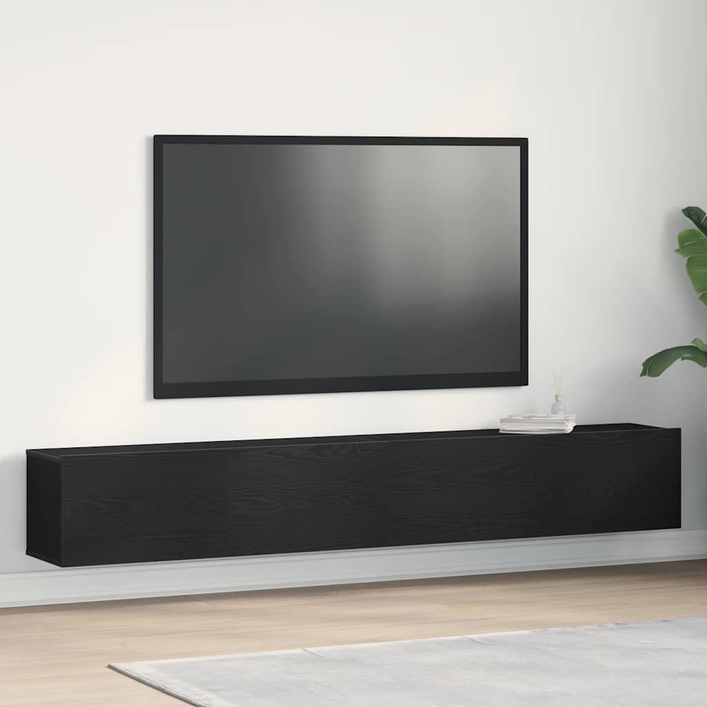 TV Cabinet 2 pcs Black 100 x 30 x 30 cm
