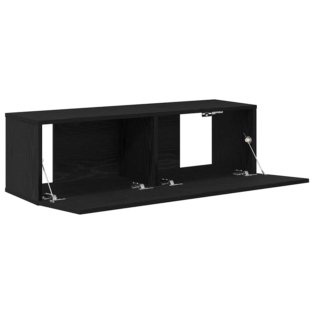 TV Cabinet 2 pcs Black 100 x 30 x 30 cm