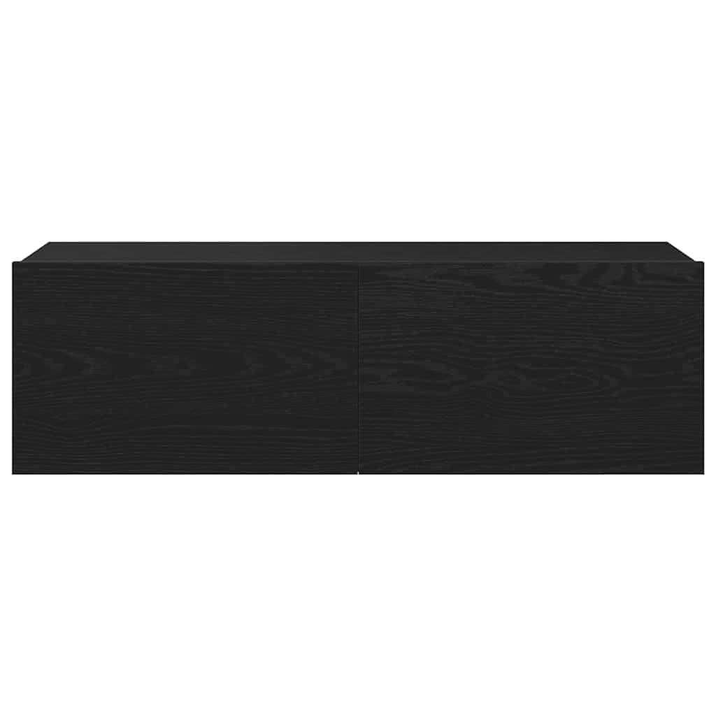 TV Cabinet 2 pcs Black 100 x 30 x 30 cm