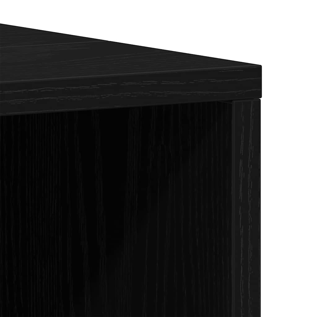 Sink cabinet, black oak, 80x33x60cm, engineered wood