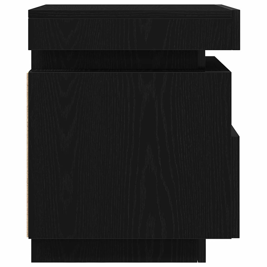 Naktinis staliukas 2 pcs juoda ąžuolo 40 x 39 x 48.5 cm