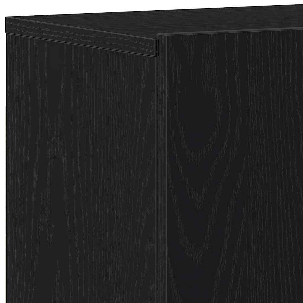TV spintelės, 2 vnt., juodo ąžuolo spalvos, 160x30x41 cm, inžinerinė mediena