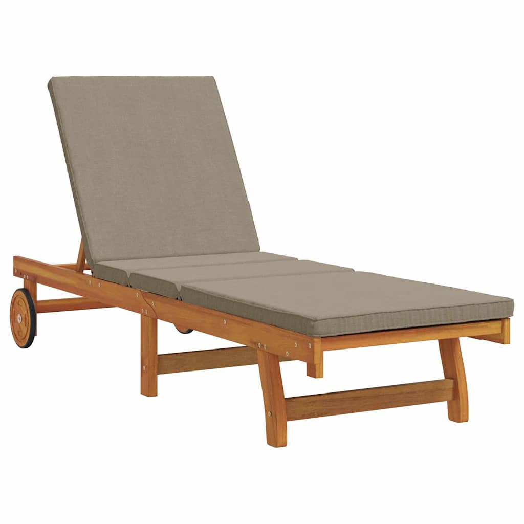 Saulės gultas Ruda 63 x 199 x 85cm Akacijos medienos masyvas