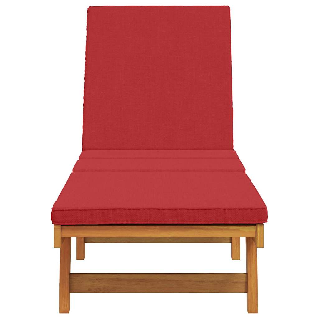 Saulės gultas Ruda 63 x 199 x 85cm Akacijos medienos masyvas