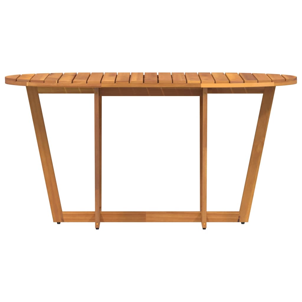 Sodo valgomojo stalas, ovalus, 150x90x75 cm, akacijos masyvas