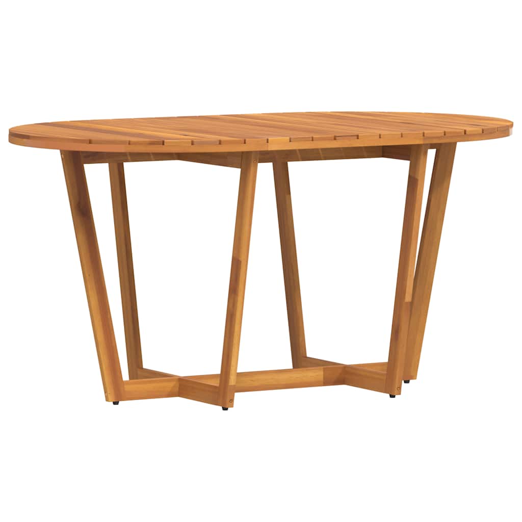 Sodo valgomojo stalas, ovalus, 150x90x75 cm, akacijos masyvas