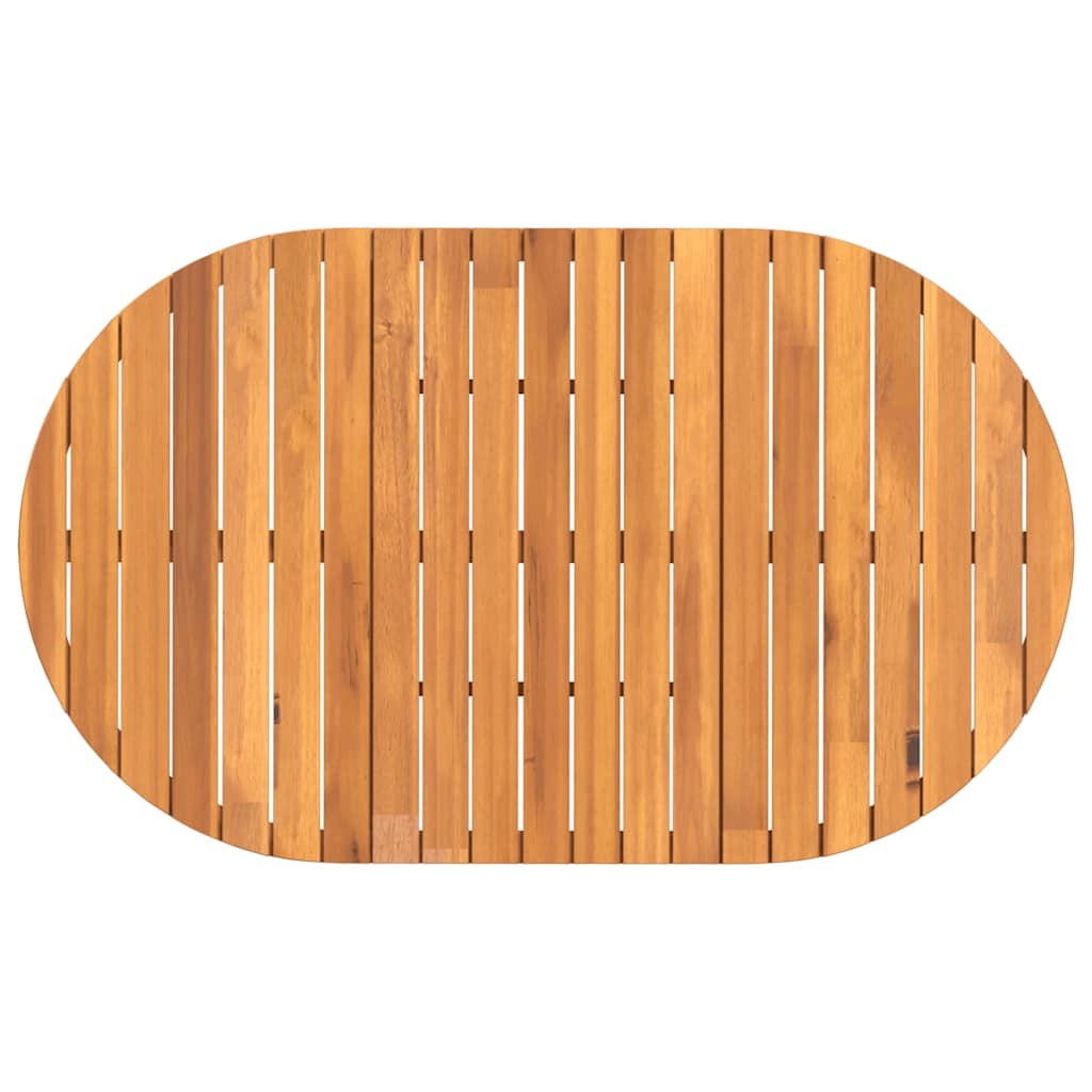 Sodo valgomojo stalas, ovalus, 150x90x75 cm, akacijos masyvas