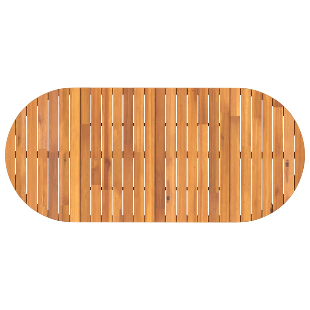 Sodo valgomojo stalas, ovalus, 200x90x75 cm, akacijos masyvas