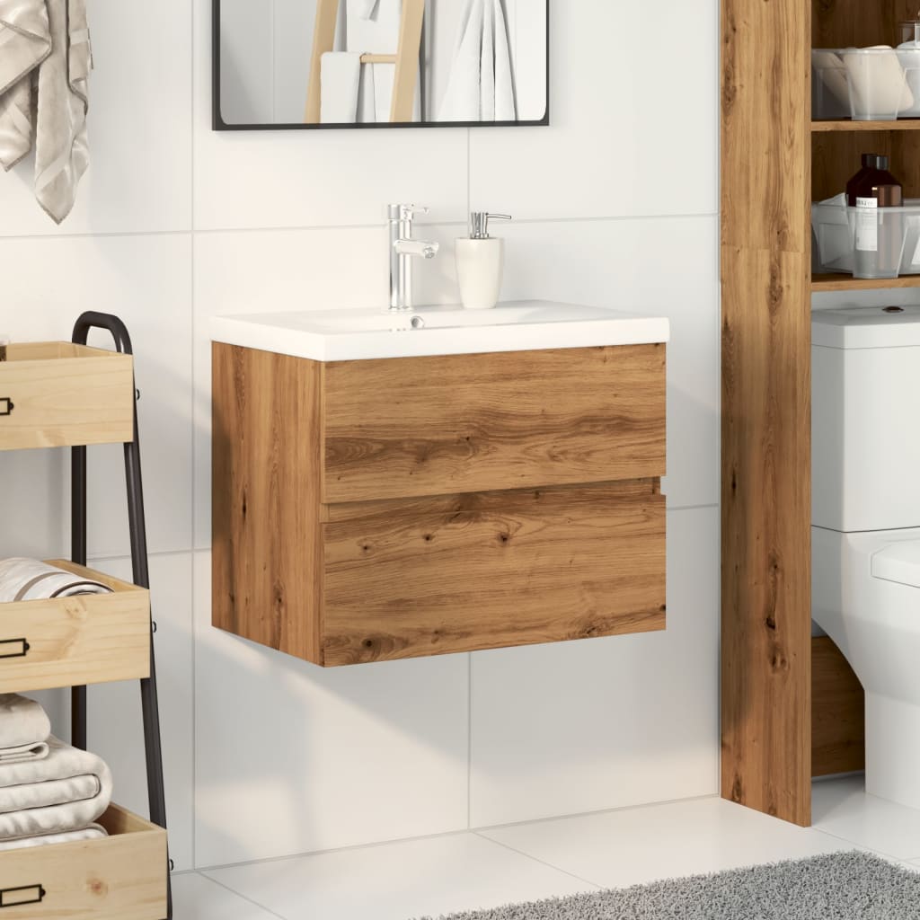 kriauklės spintelė su įmontuotu kriaukle Artisan ąžuolas