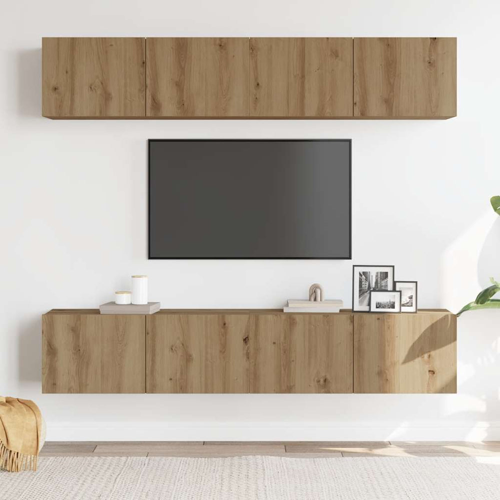 4 daļu sienas TV skapīšu komplekts