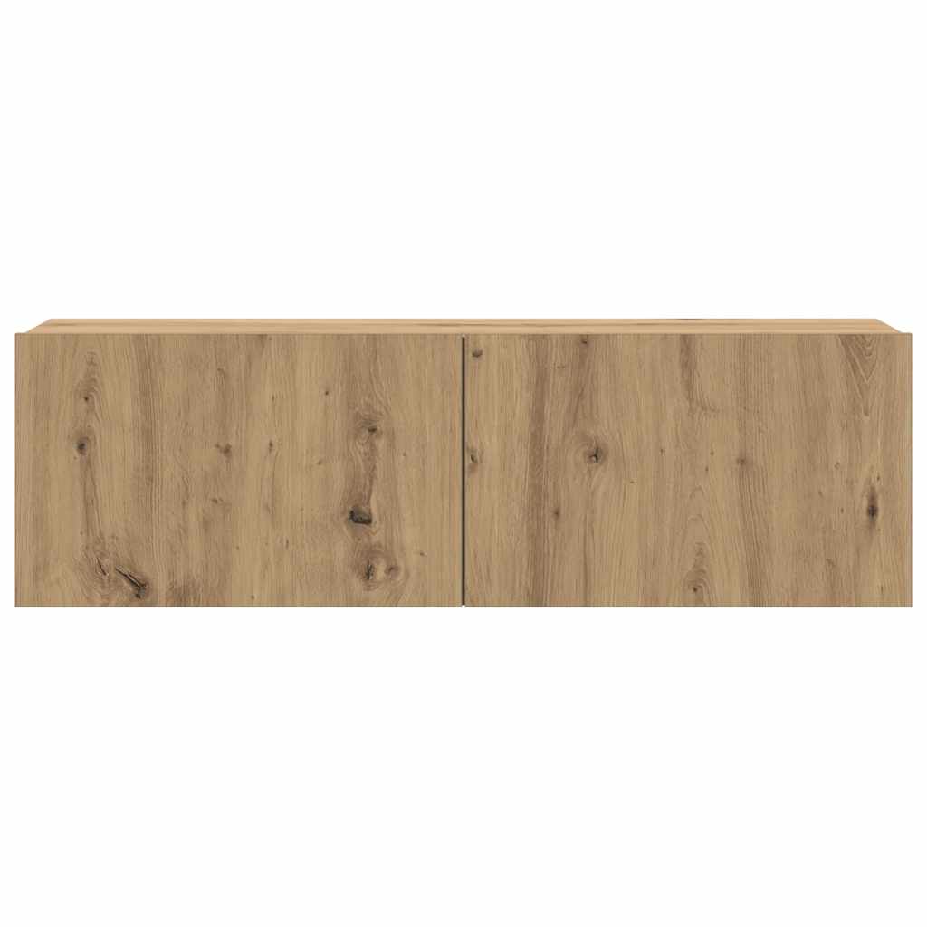 8 dalių sieninis televizoriaus spintelės komplektas Artisan Oak