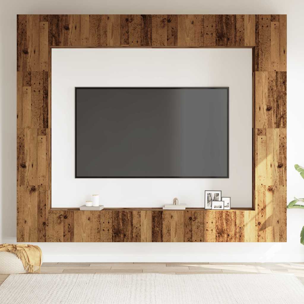 8-piece wall-mounted TV cabinet set
