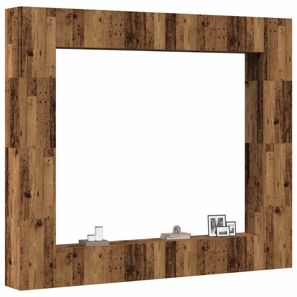 8-piece wall-mounted TV cabinet set