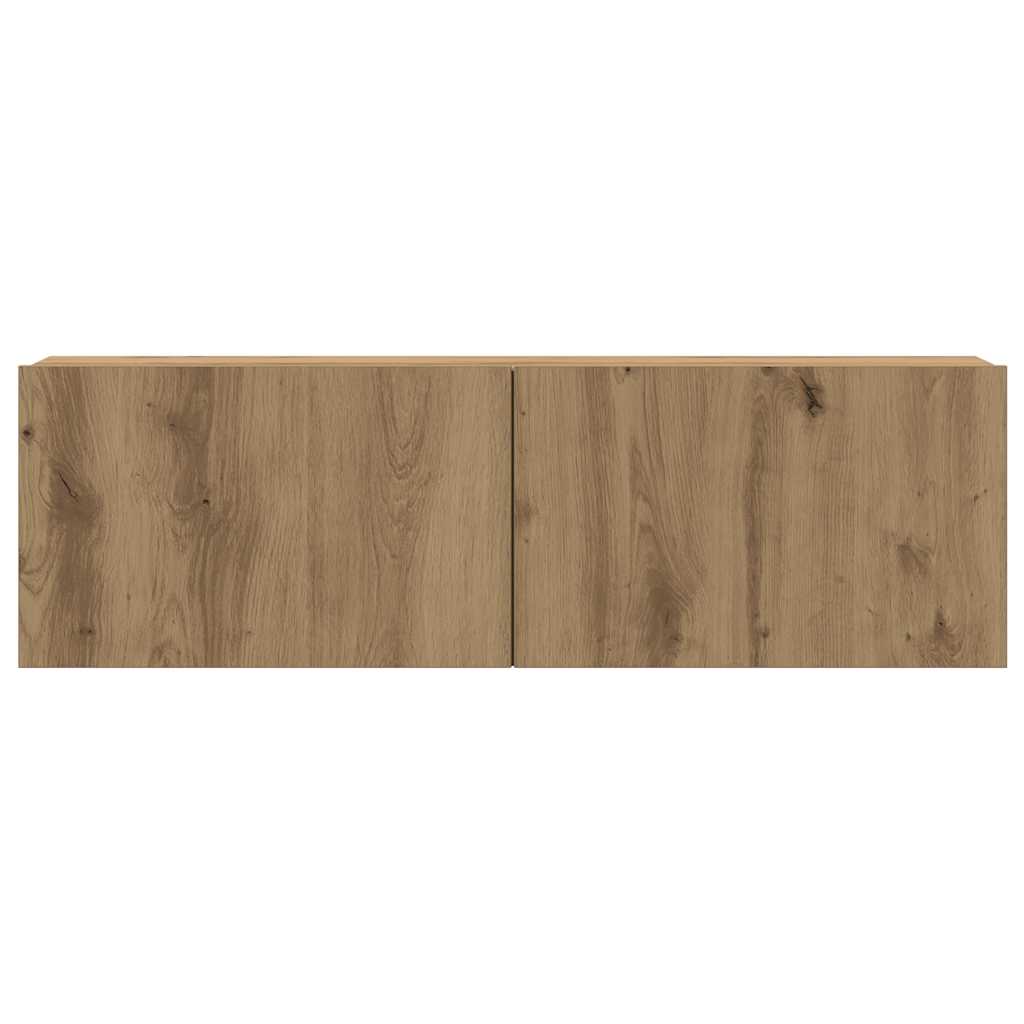 8 dalių sieninis televizoriaus spintelės komplektas Artisan Oak