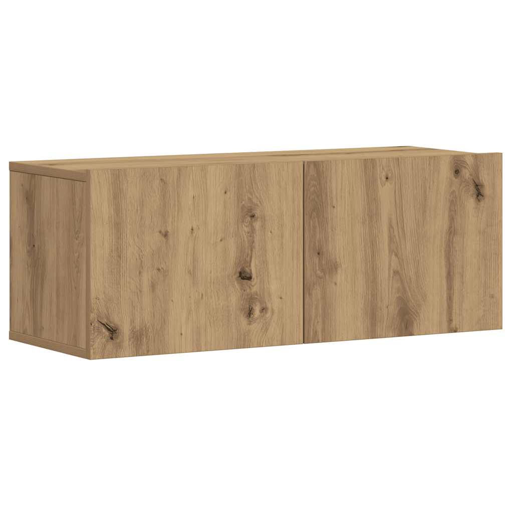 3 dalių sieninis televizoriaus spintelės komplektas Artisan Oak