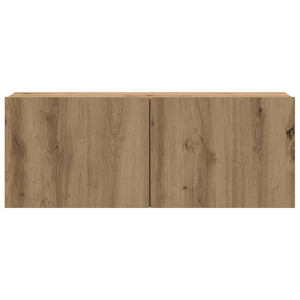 3 dalių sieninis televizoriaus spintelės komplektas Artisan Oak