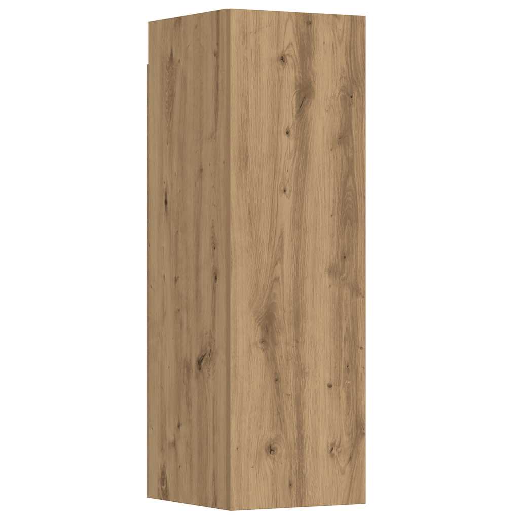 5 dalių sieninis televizoriaus spintelės komplektas Artisan Oak