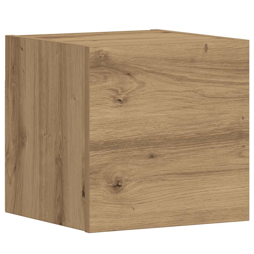 5 dalių sieninis televizoriaus spintelės komplektas Artisan Oak