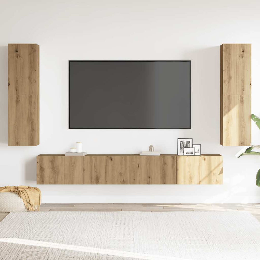 4 daļu sienas TV skapīšu komplekts