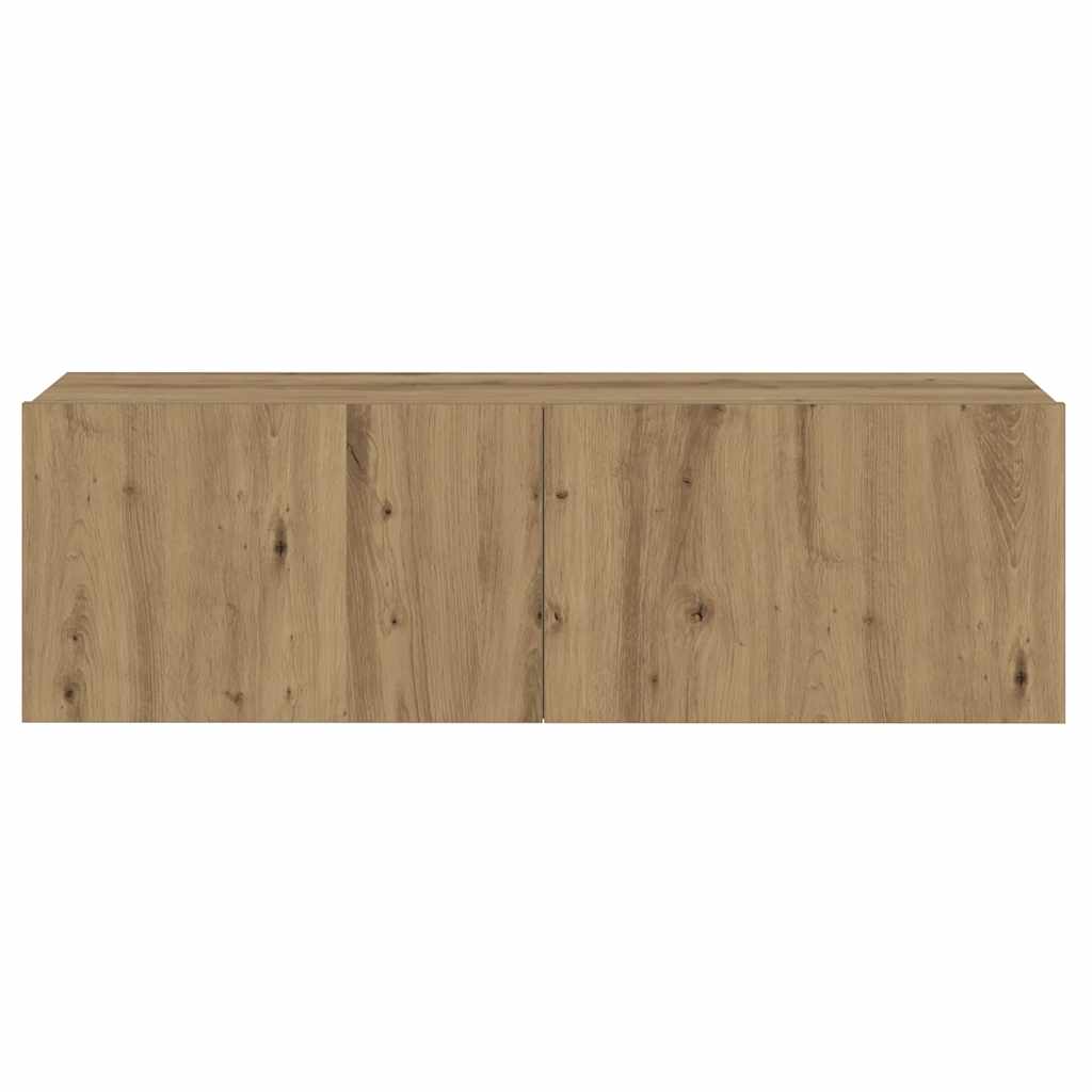 8 dalių sieninis televizoriaus spintelės komplektas Artisan Oak