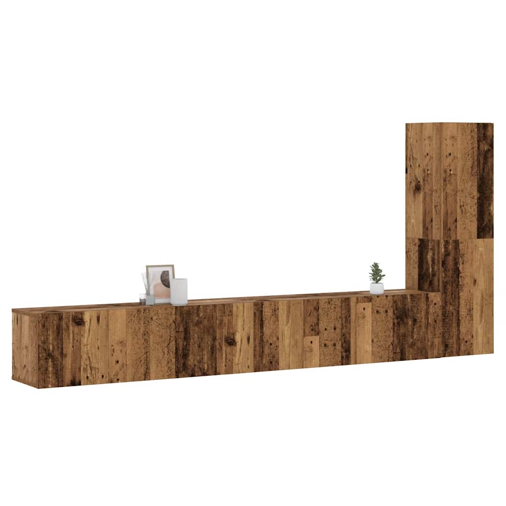 Wall-mounted TV cabinet set, 3-piece