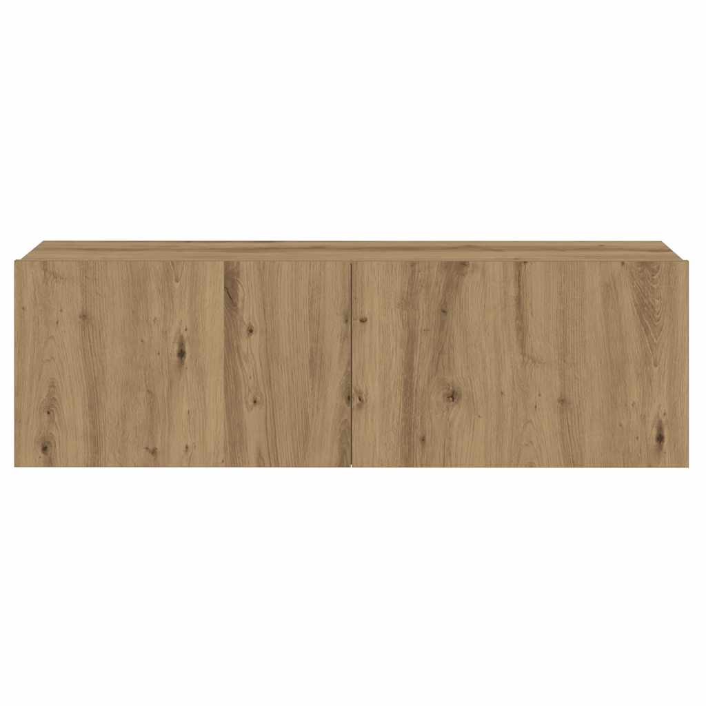 3 dalių sieninis televizoriaus spintelės komplektas Artisan Oak