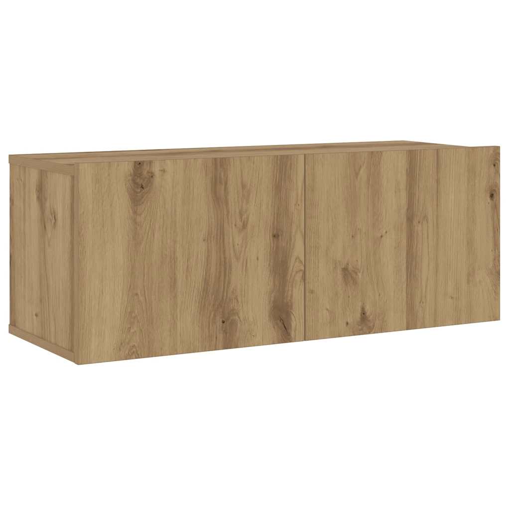 6 dalių sieninis televizoriaus spintelės komplektas Artisan Oak