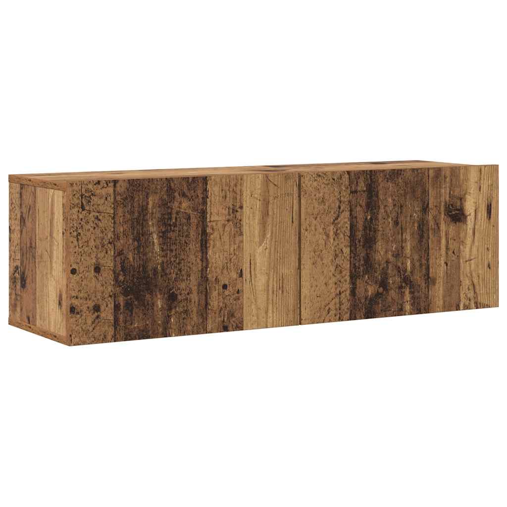 Wall-mounted TV cabinet set, 6-piece
