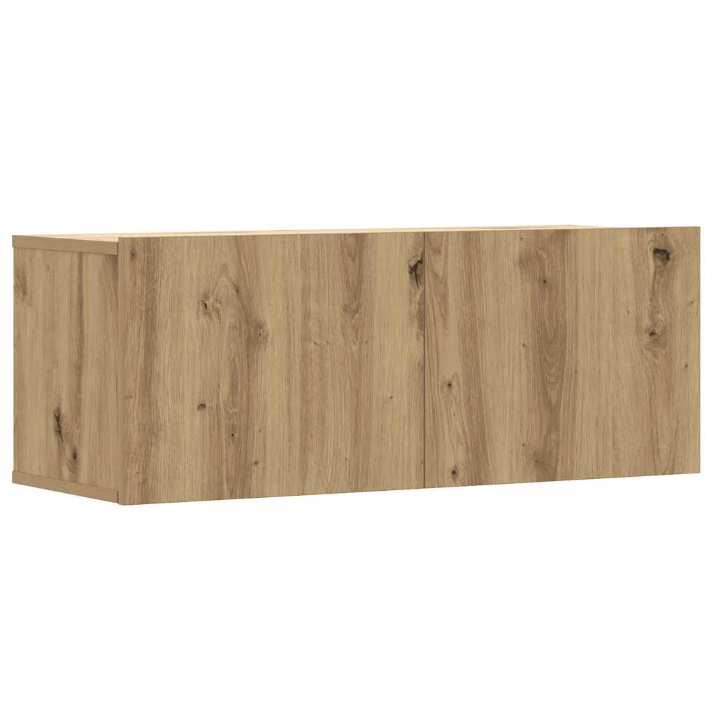 8 dalių sieninis televizoriaus spintelės komplektas Artisan Oak