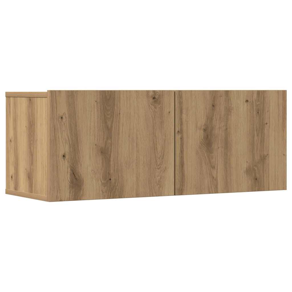 7 dalių sieninis televizoriaus spintelės komplektas Artisan Oak