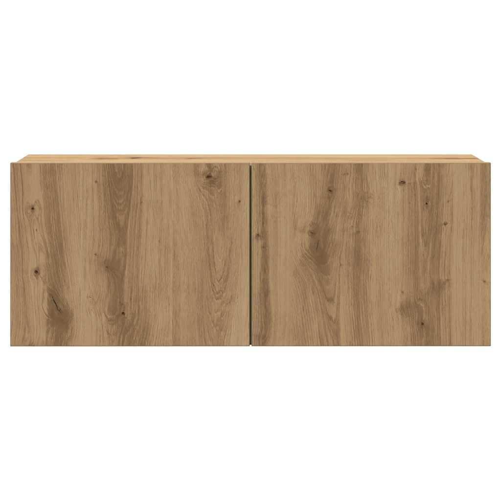 7 dalių sieninis televizoriaus spintelės komplektas Artisan Oak